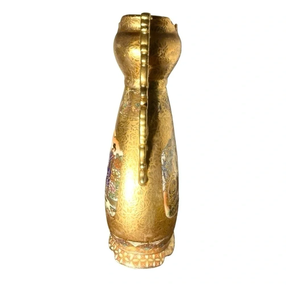 Vintage Satsuma Hand Painted Gold
Gilded Vase. Geisha ladies on both sides. - Picture 3 of 15